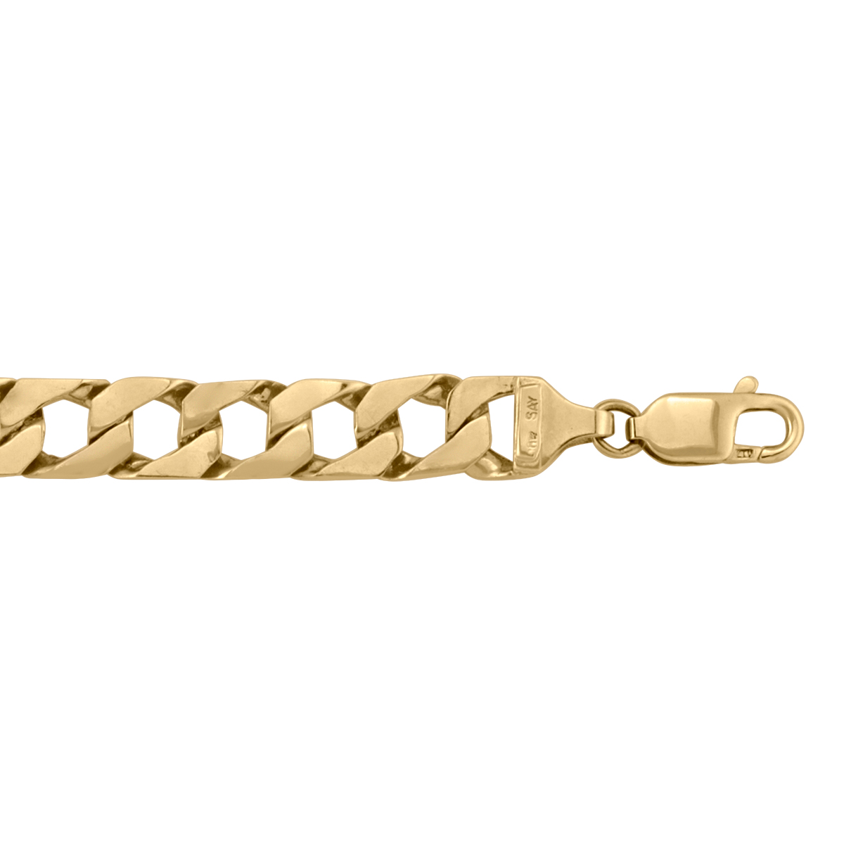 Yellow Gold Solid Link Bracelet - 10K