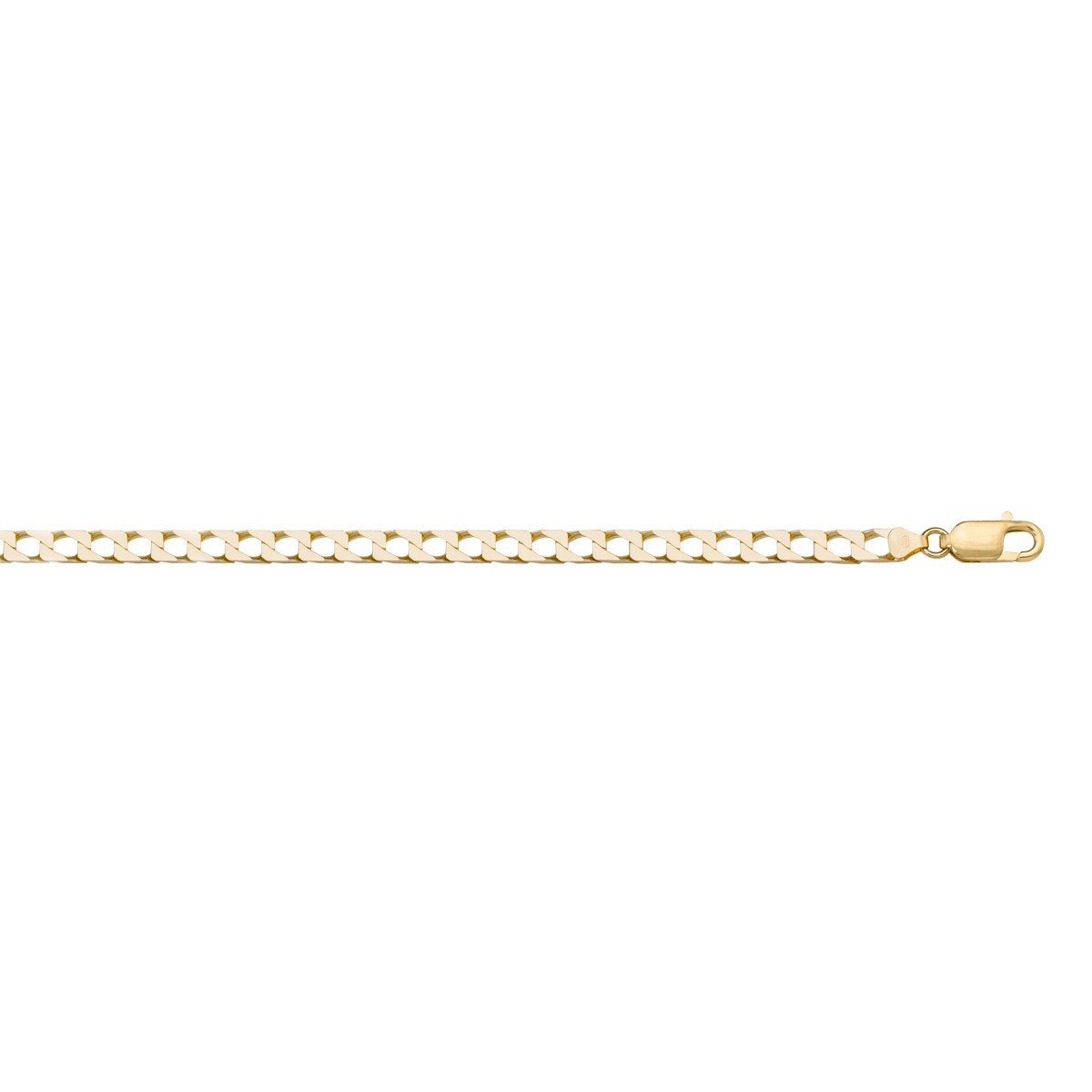 Yellow Gold Solid Squared Link - 10K - 10k - 20"
