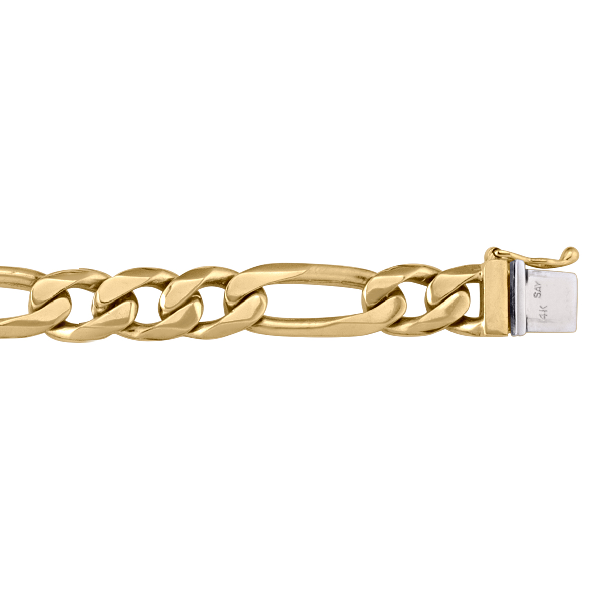 Yellow Gold Solid Link Bracelet - 10K