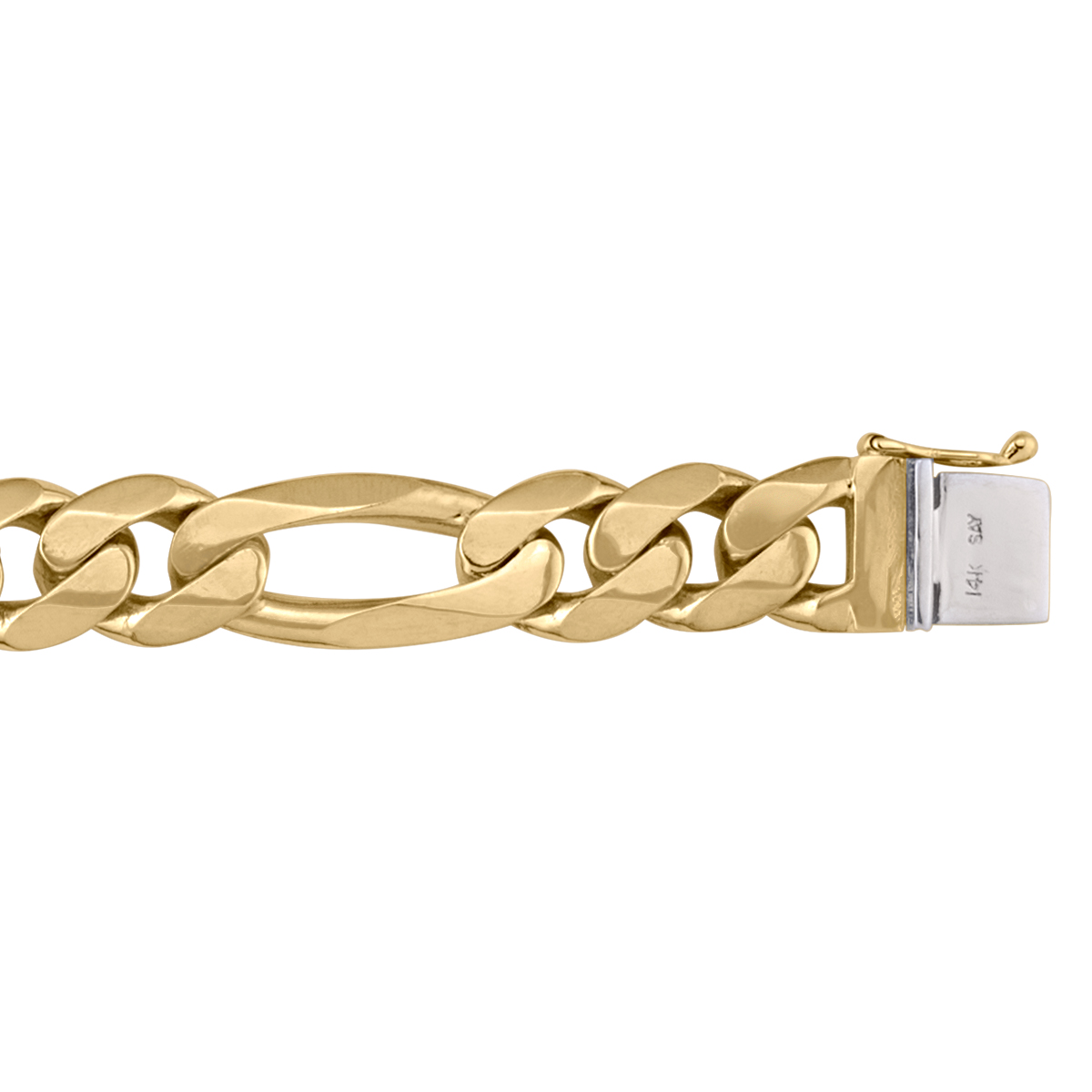 Yellow Gold Solid Link Bracelet - 10K