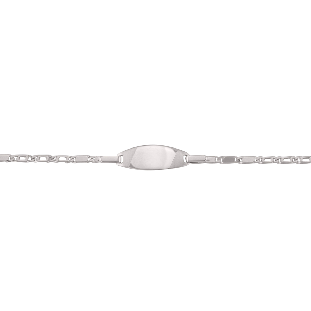 White Gold Baby Id Bracelet - 10K