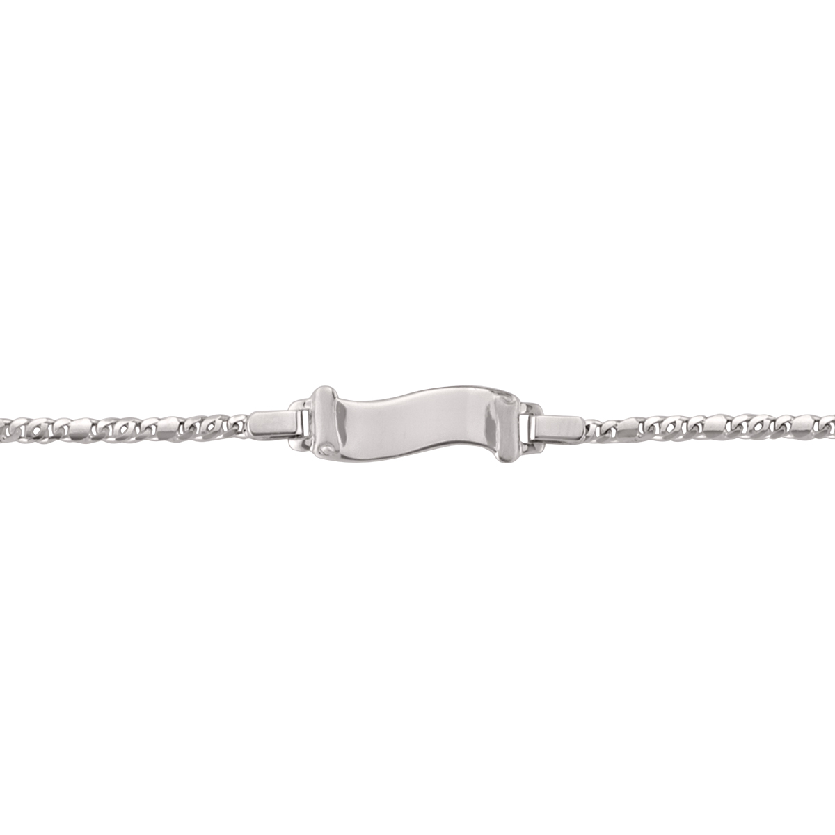 White Gold Baby Id Bracelet - 18K