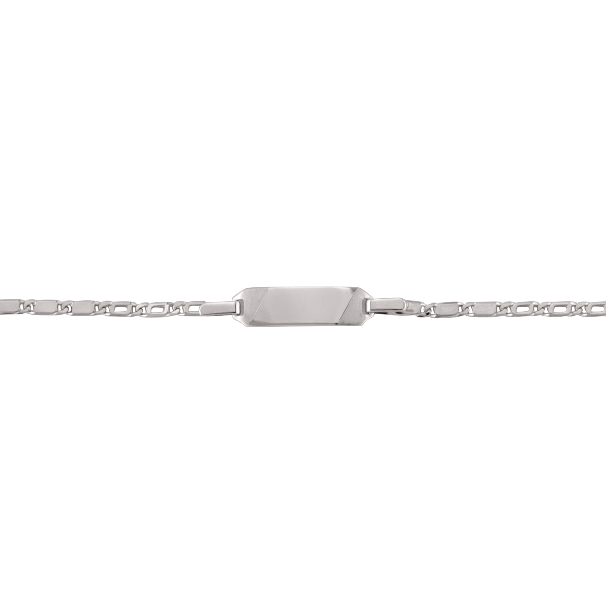 White Gold Baby Id Bracelet - 10K