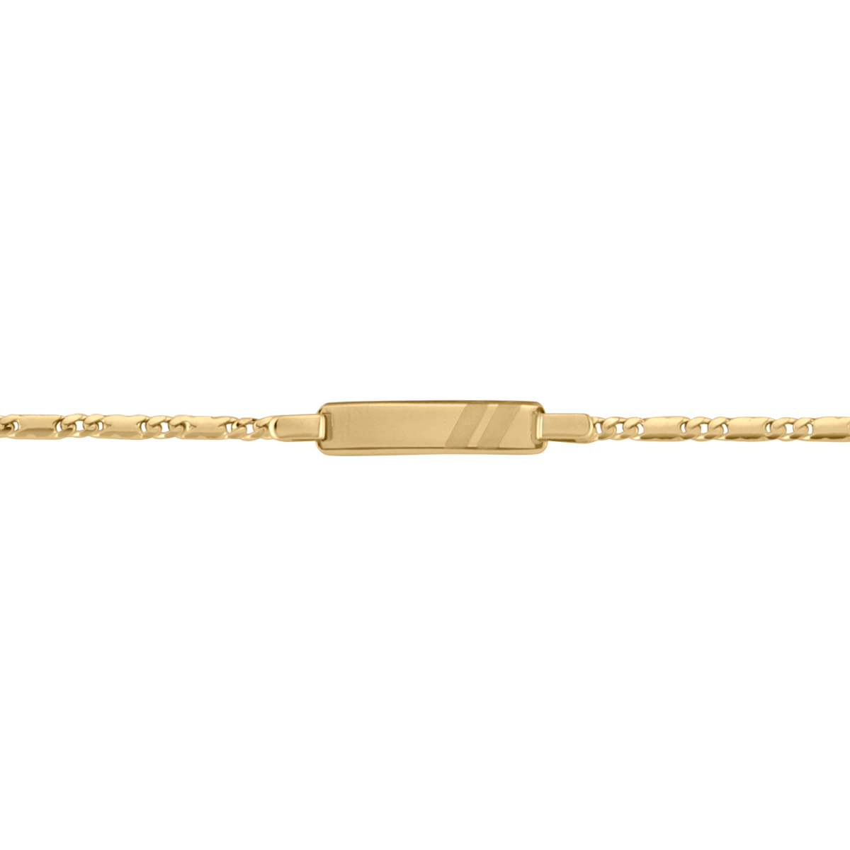 Yellow Gold Baby Id Bracelet - 18K