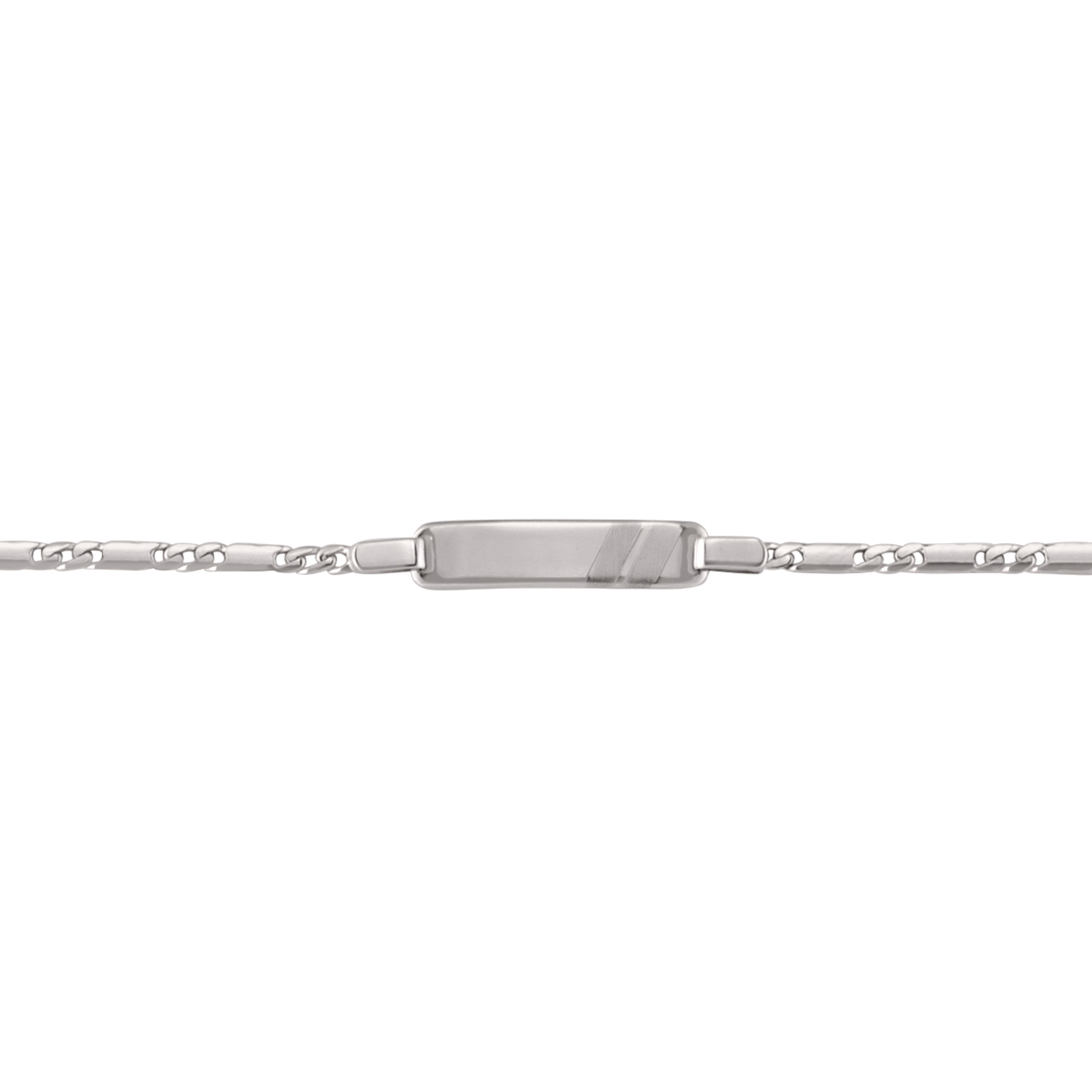 White Gold Baby Id Bracelet - 10K