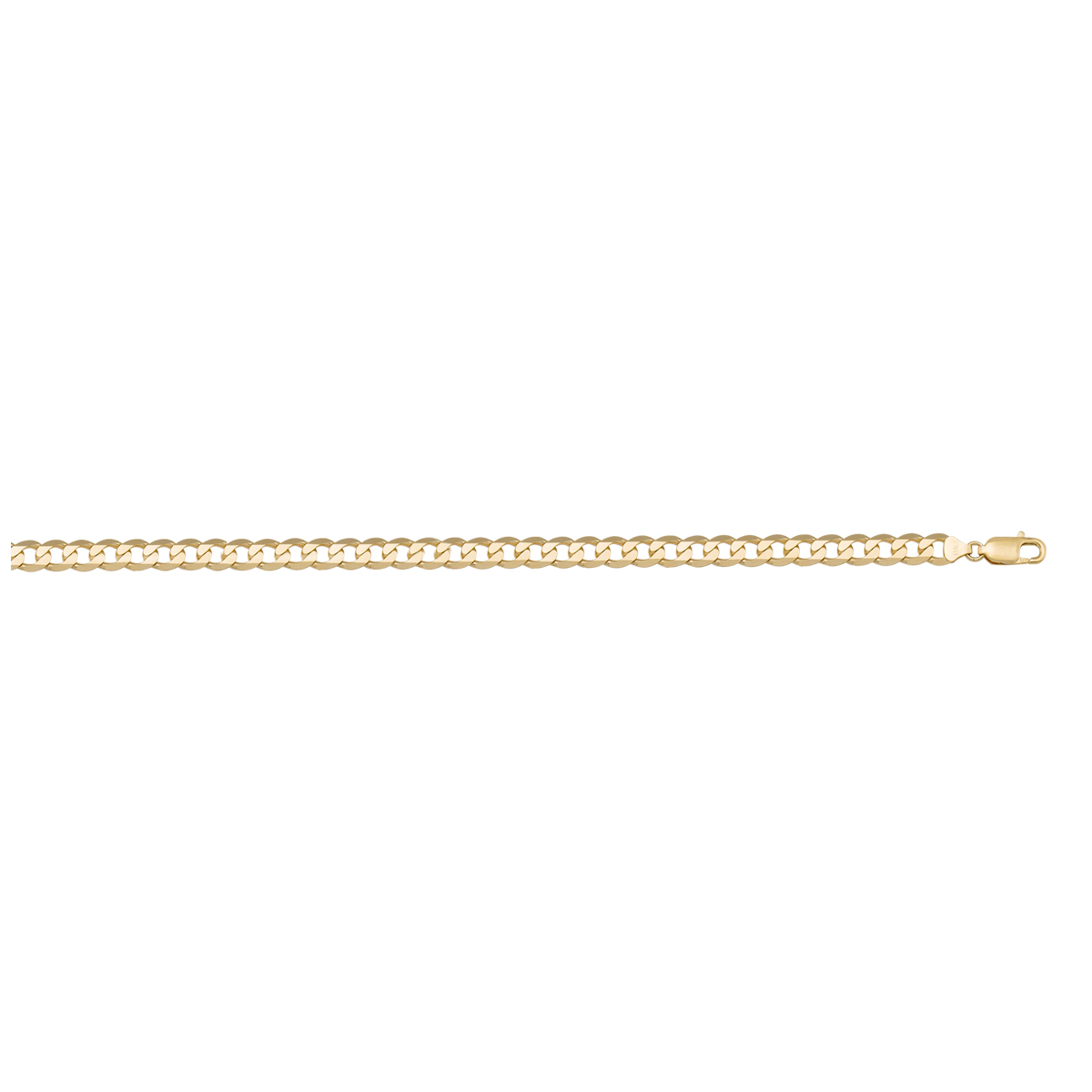 Yellow Gold Solid Open Link Anklet - 14K