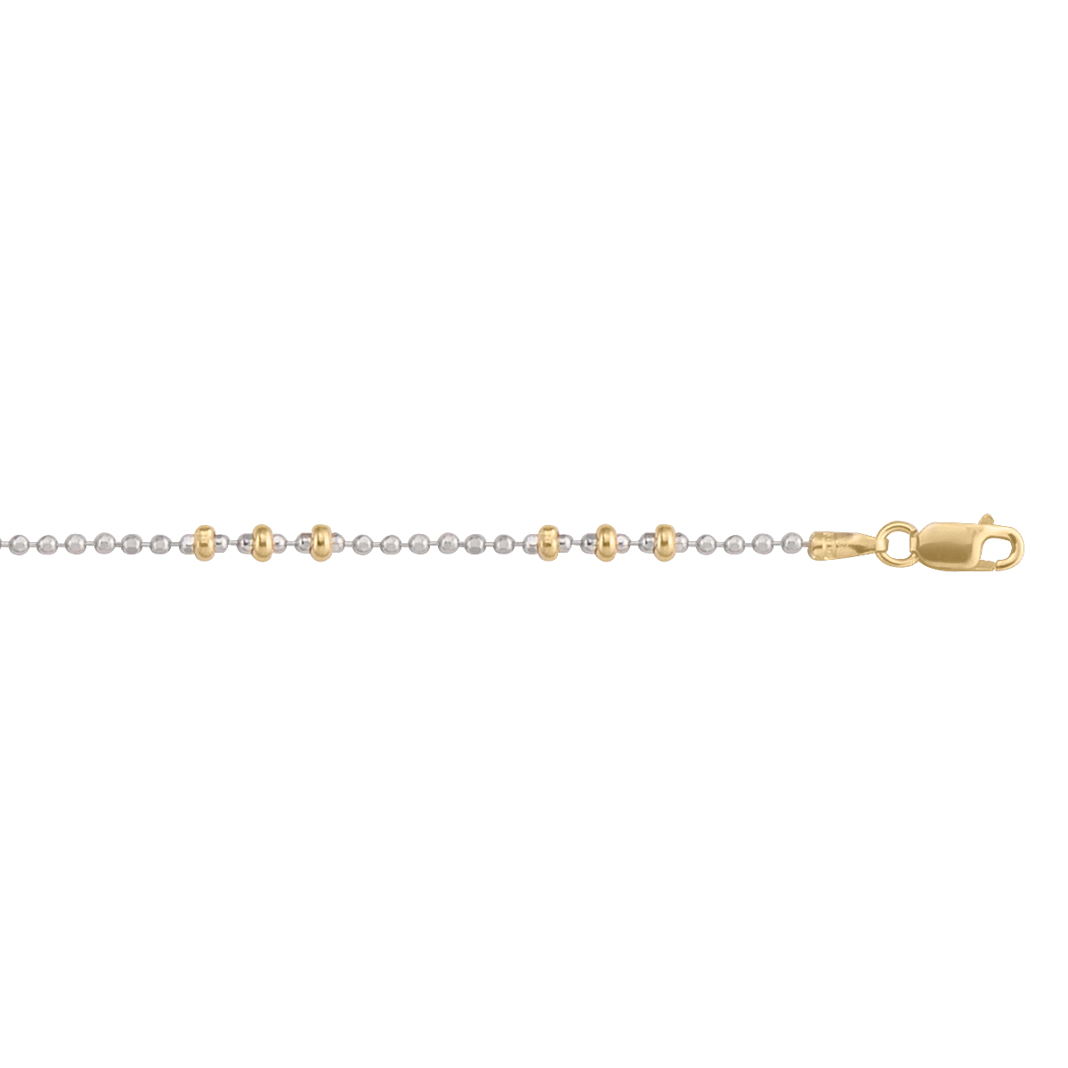 Two Tone Station Bead Anklet