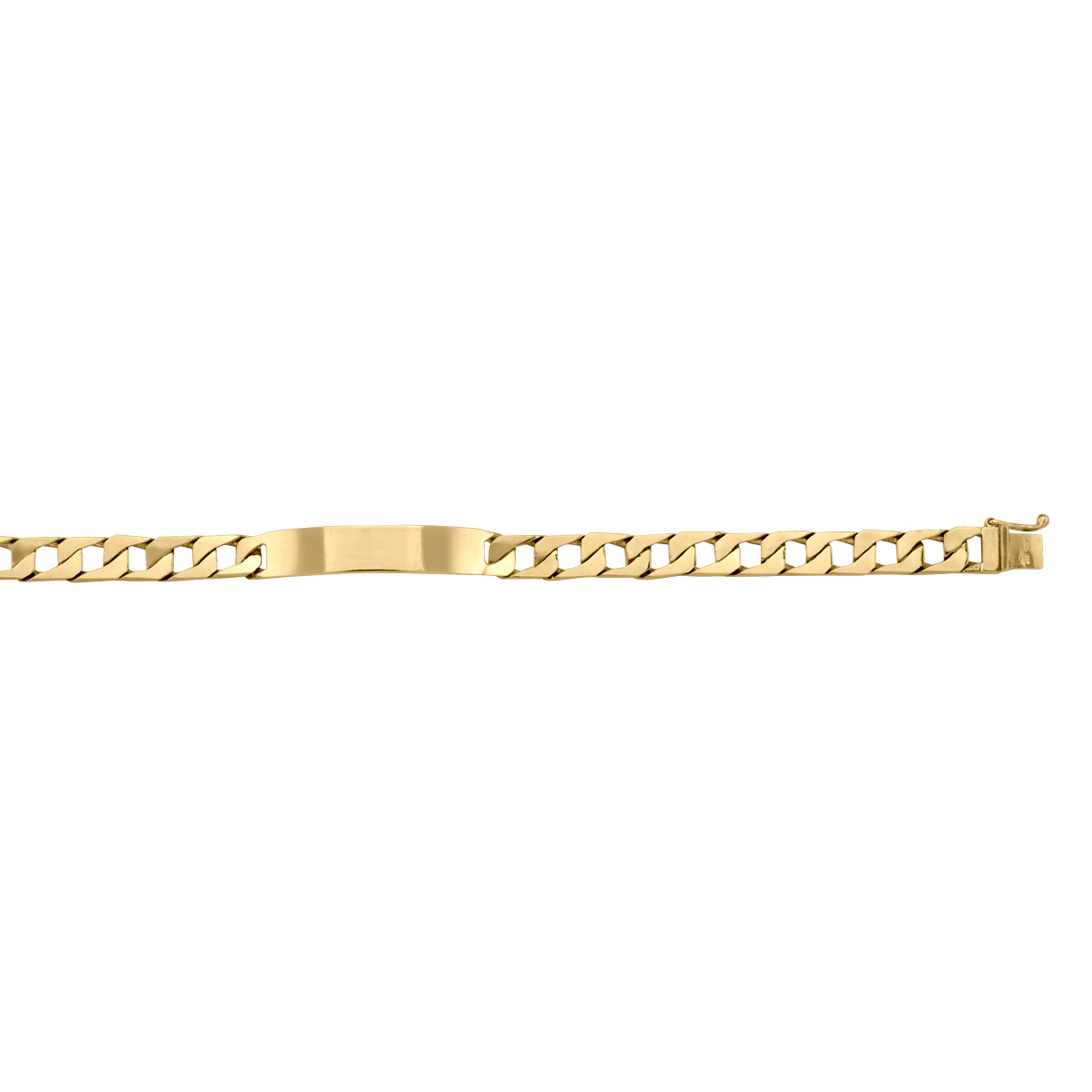 Yellow Gold Solid Id Link Bracelet - 10K
