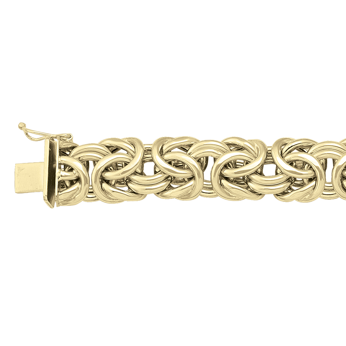 Yellow Gold Hollow Byzantine Link - 14K