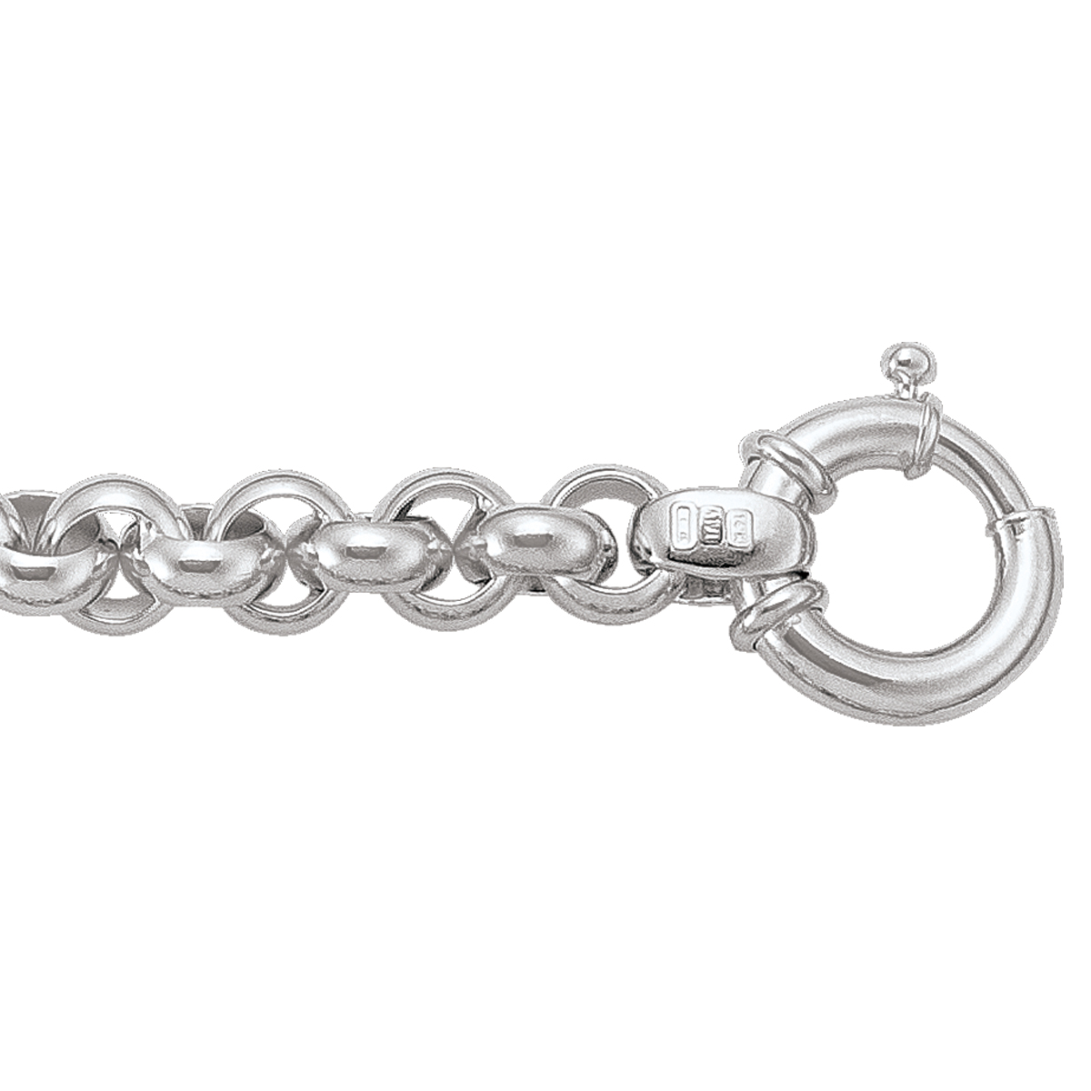 White Gold Hollow Fancy Rolo Bracelet