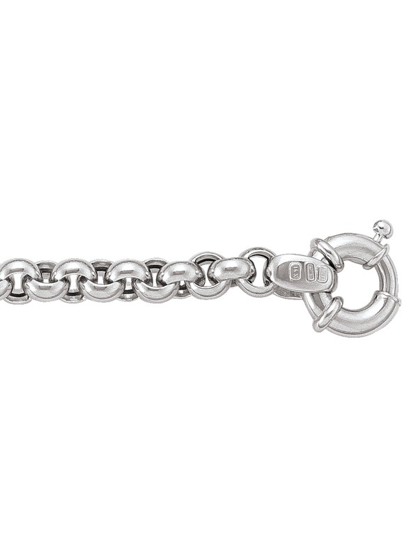 White Gold Hollow Fancy Rolo - 14K