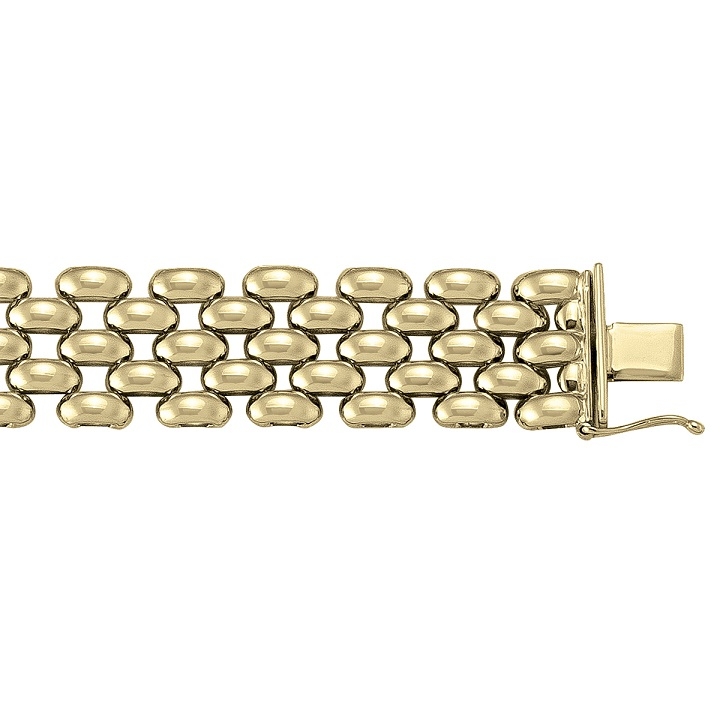Yellow Gold Hollow Fancy Link - 14K