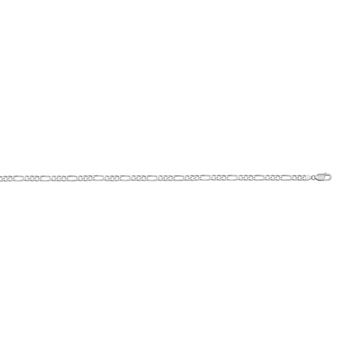 White Gold Solid Figaro Link - 10K - 10k - 18"