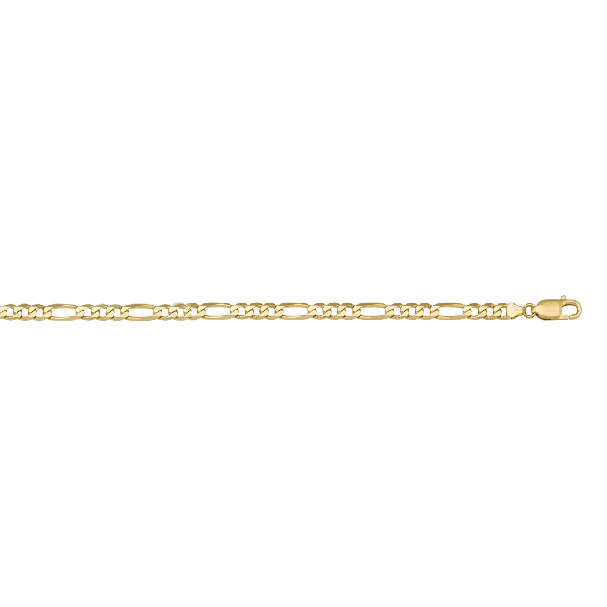 Yellow Gold Solid Figaro Link - 14K - 14k - 7"