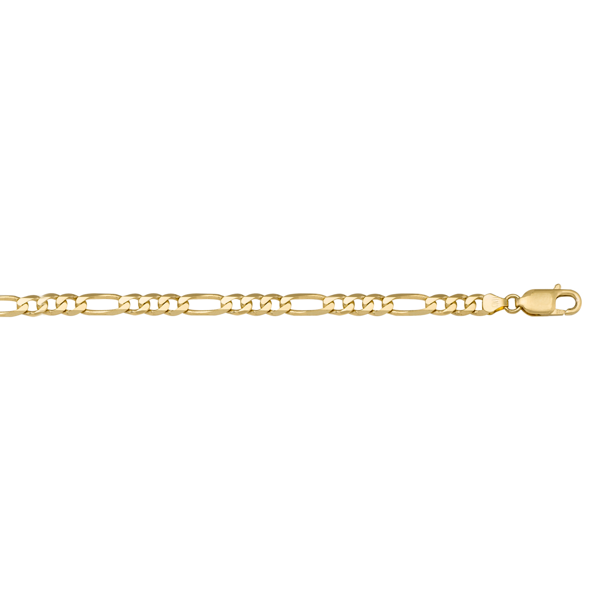 Yellow Gold Solid Figaro Link - 10K - 10k - 7"
