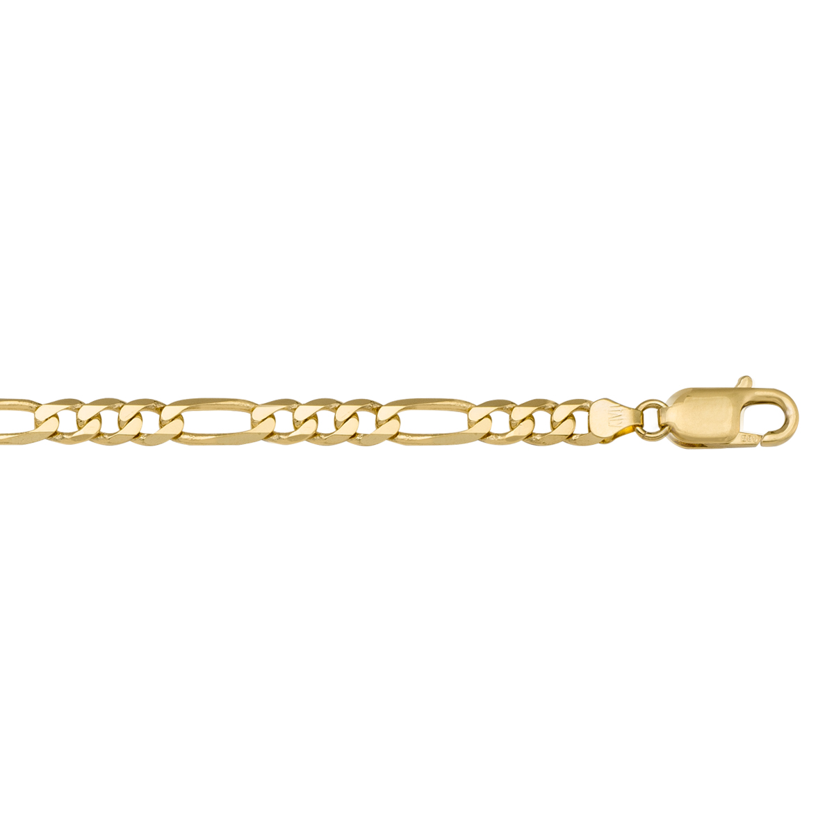 Yellow Gold Solid Figaro Link - 10K - 10k - 24"