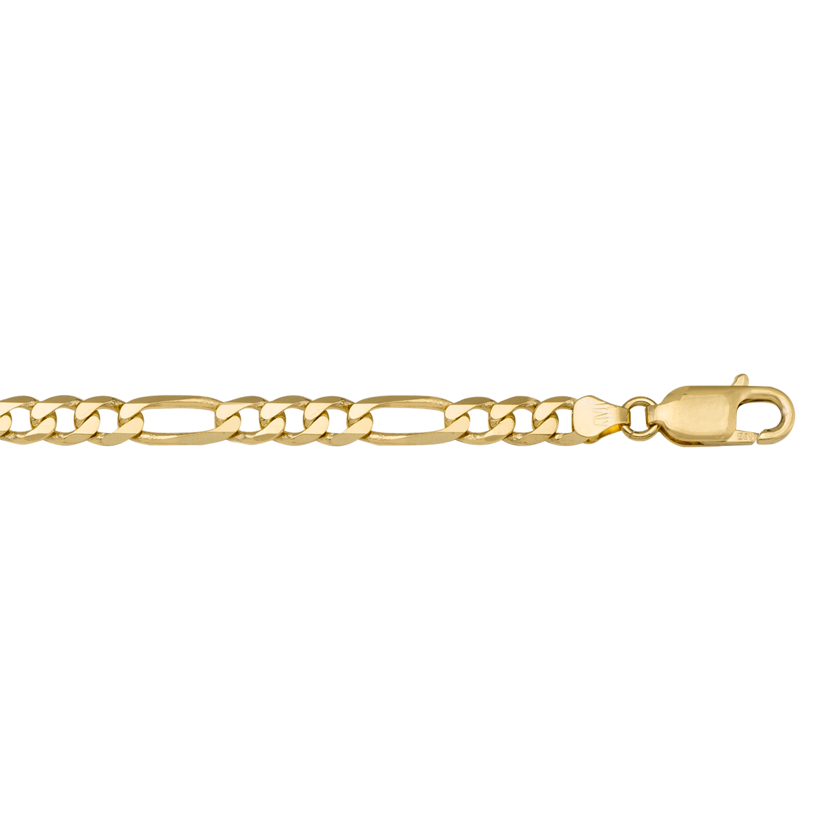 Yellow Gold Solid Figaro Link - 10K - 10k - 24"