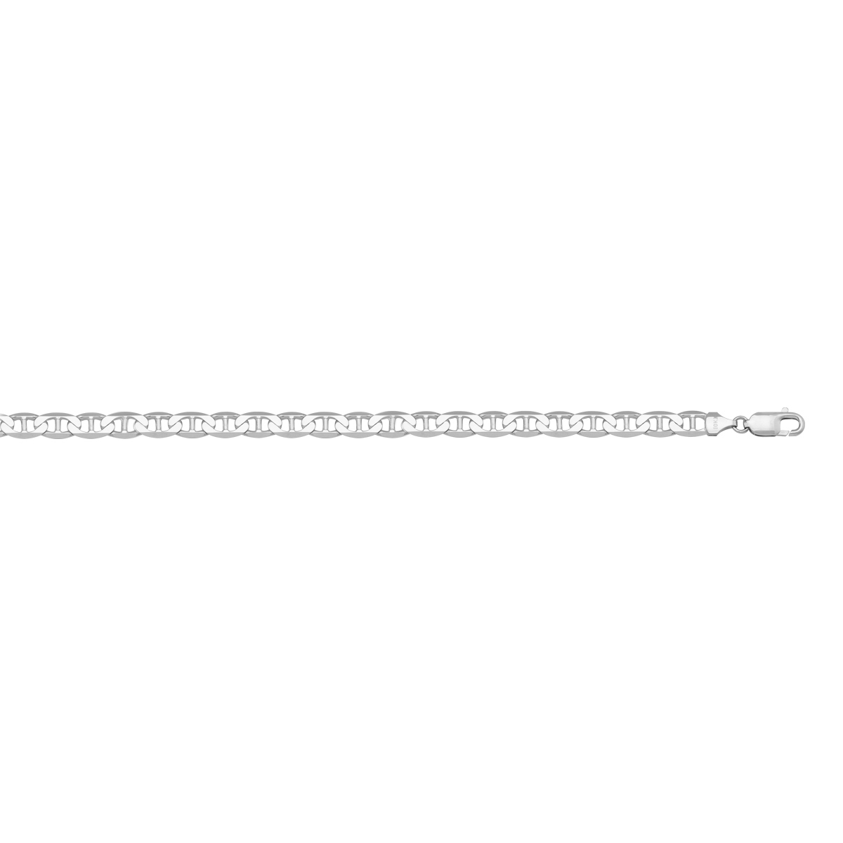 White Gold Solid Flat Anchor Link - 10K - 10k - 16"