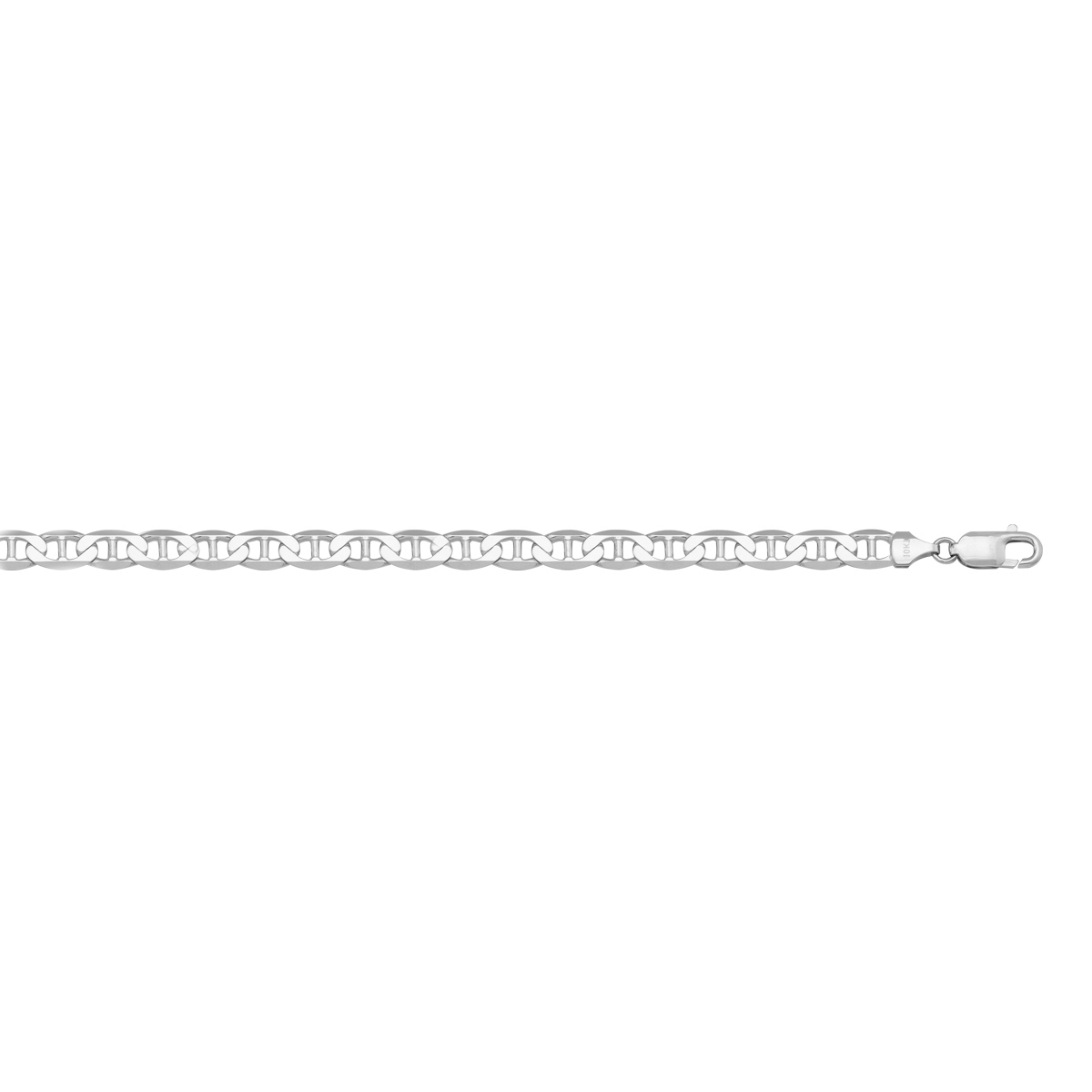 N315W White Gold Solid Flat Anchor - 10K - 10k - 8"