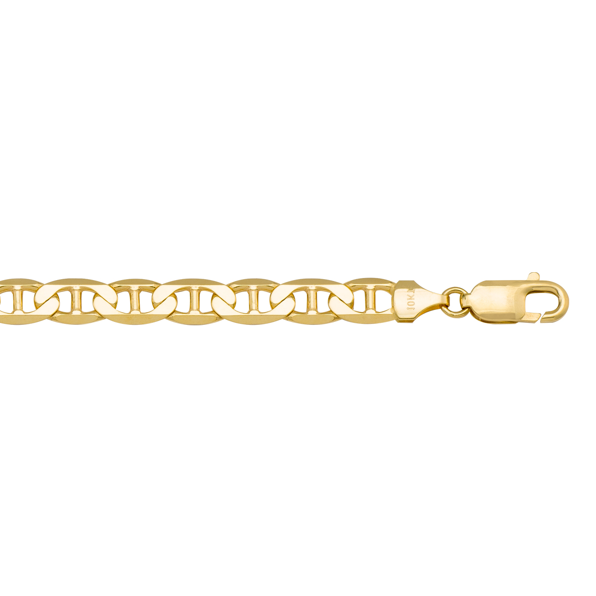 Yellow Gold Solid Flat Anchor Link - 10K - 10k - 24"