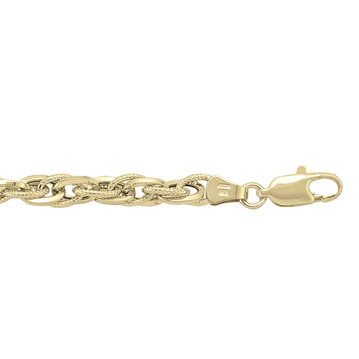 Yellow Gold Hollow Charm Bracelet - 10K