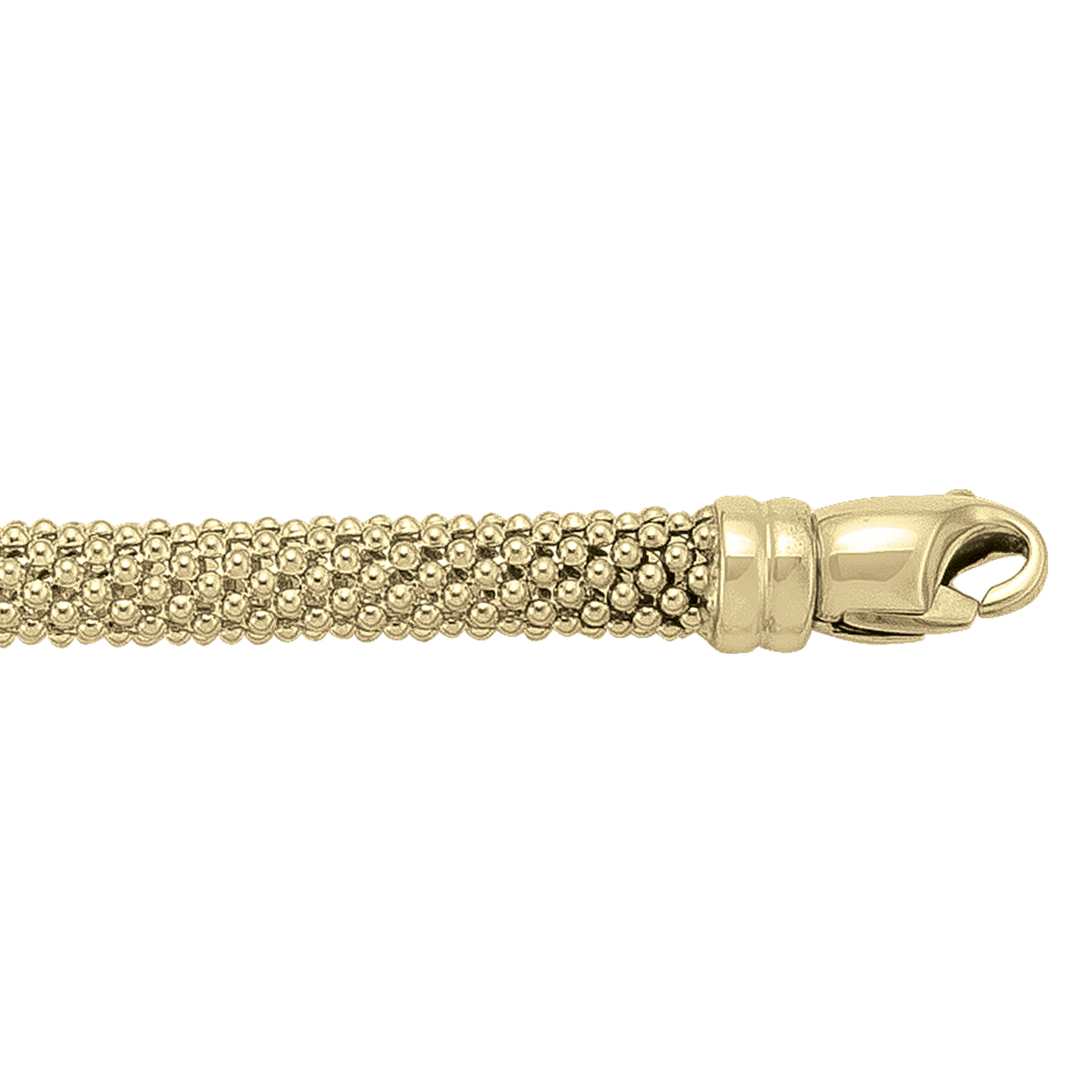 Yellow Gold Hollow Round Mesh Fancy Link