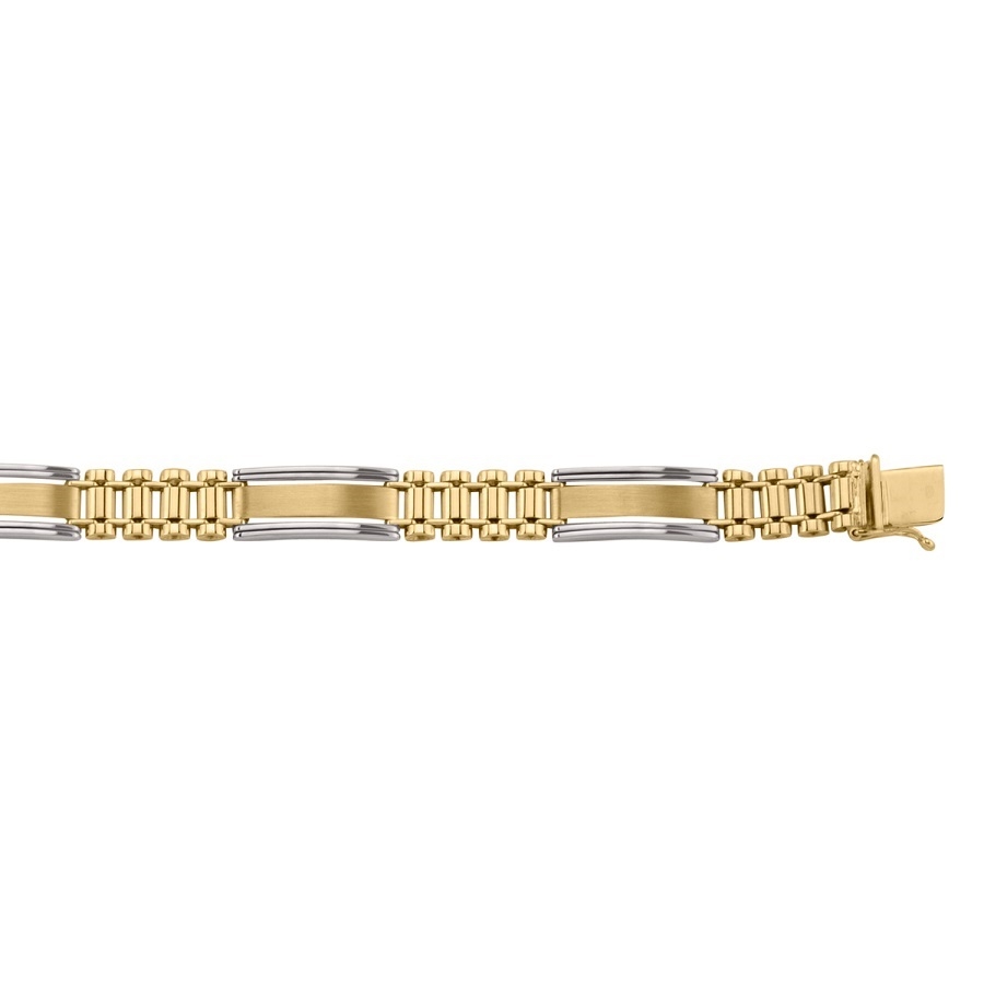 Two Tone Fancy Link Bracelet - 10K - 10k - 8"