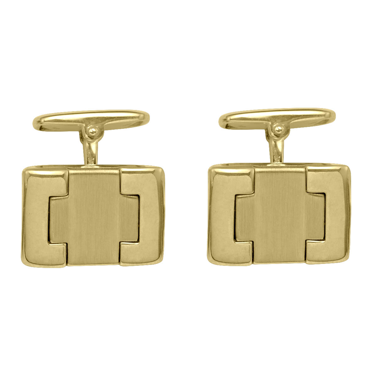 Yellow Gold Fancy Rectangular Cuffflinks
