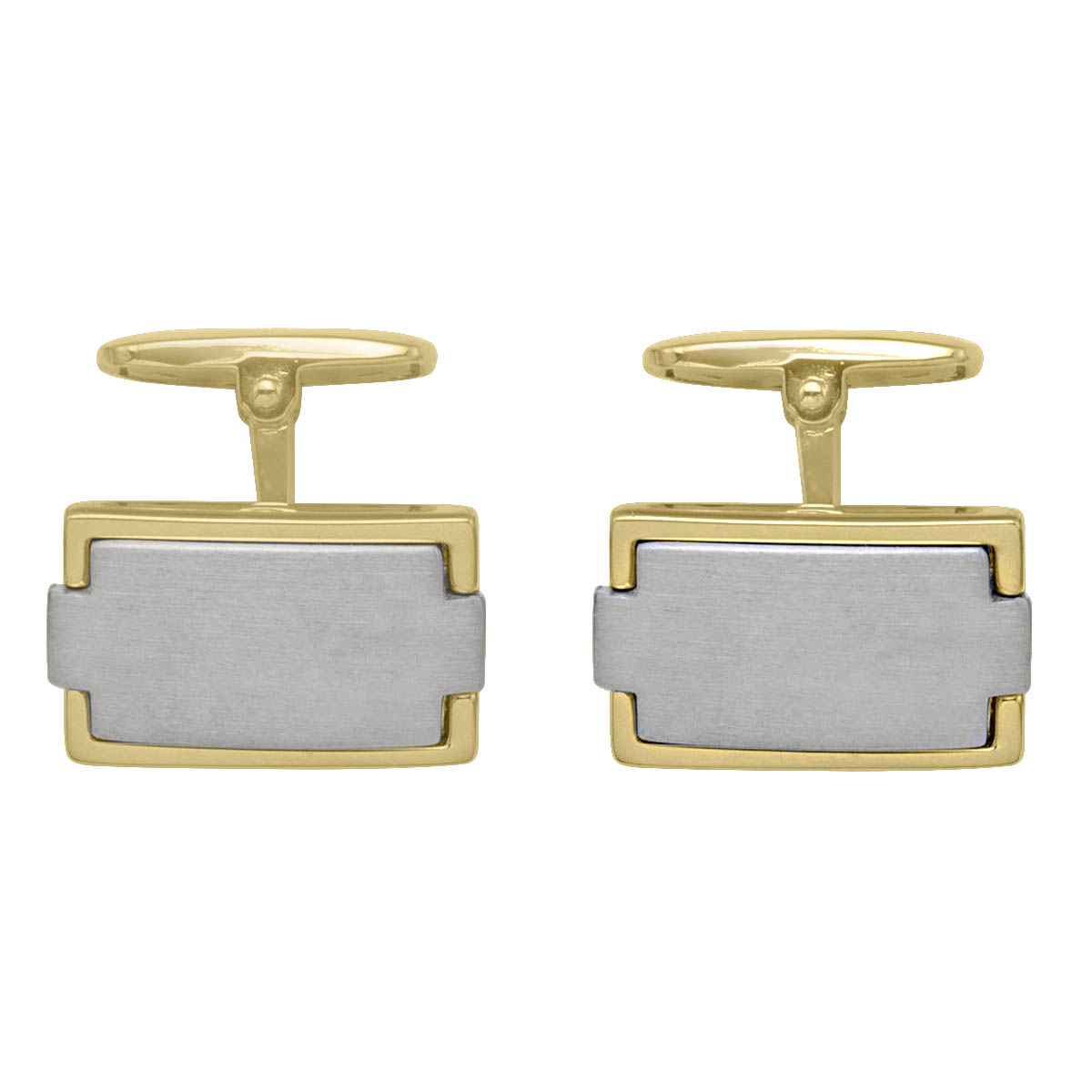 Two Tone Fancy Rectangular Cufflinks