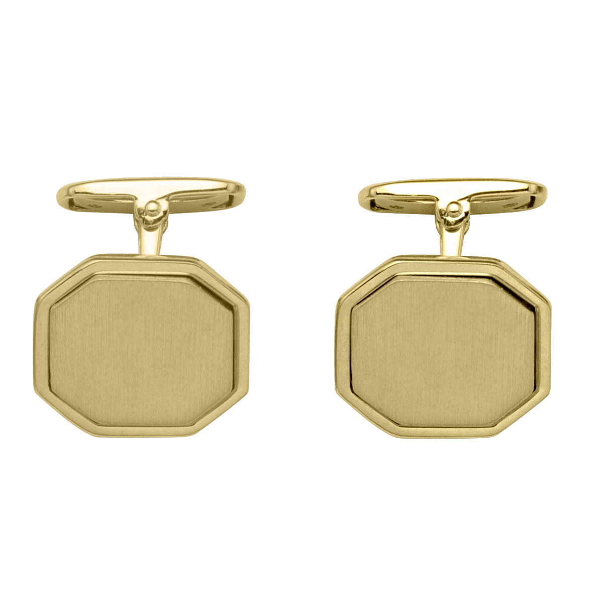 Yellow Gold Octgonal Cufflinks