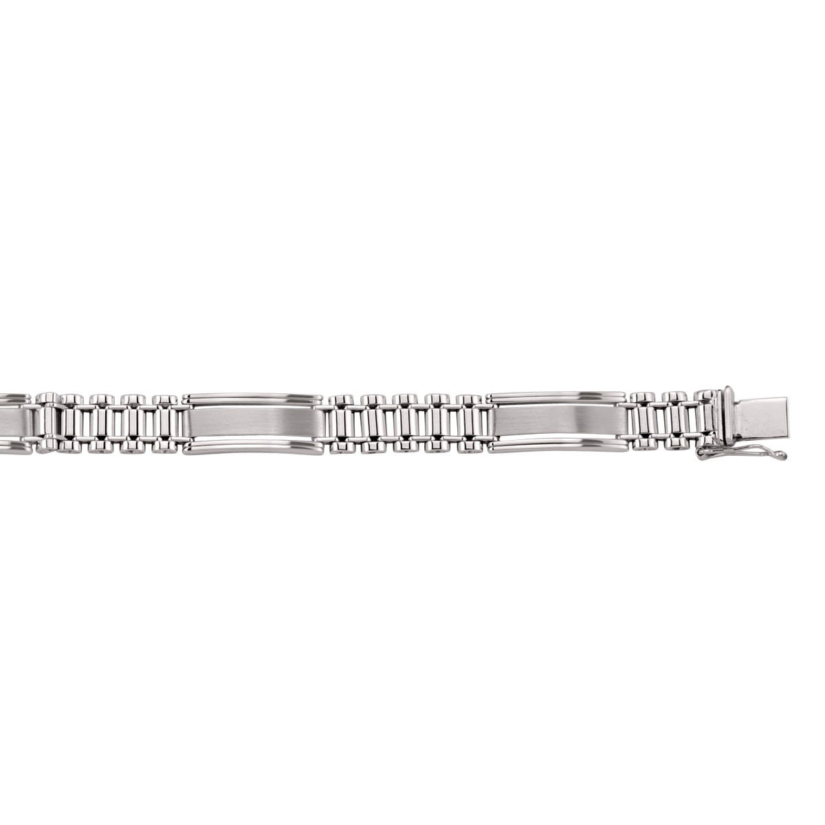 White Gold Fancy Link Bracelet - 10K - 10k - 8"