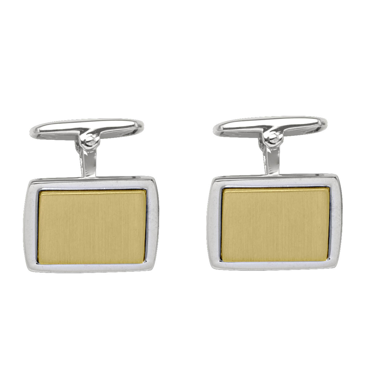 Two Tone Fancy Rectangular Cufflinks