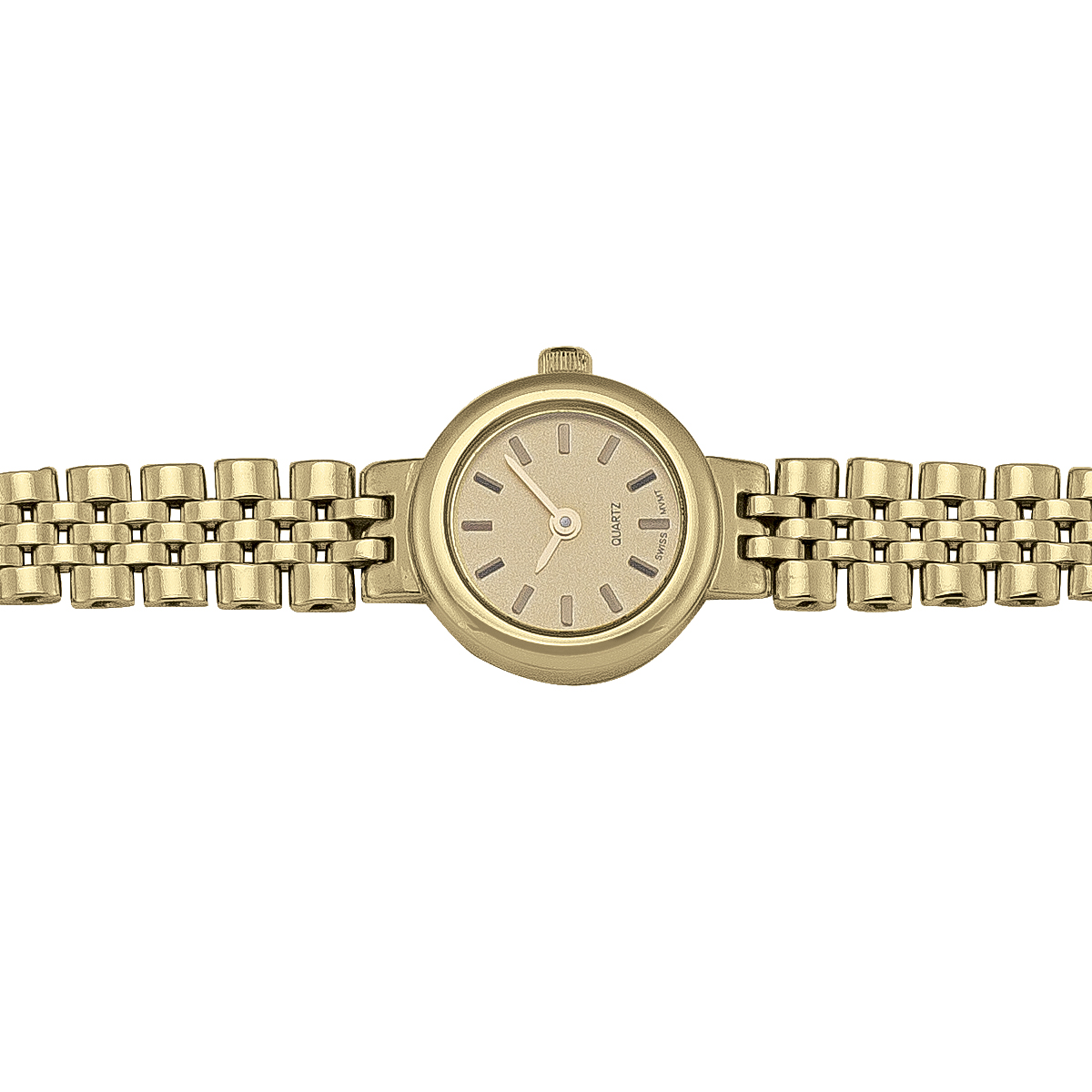 Ladies Yellow Gold Round Face Watch - 14K - 14k - 7.25"