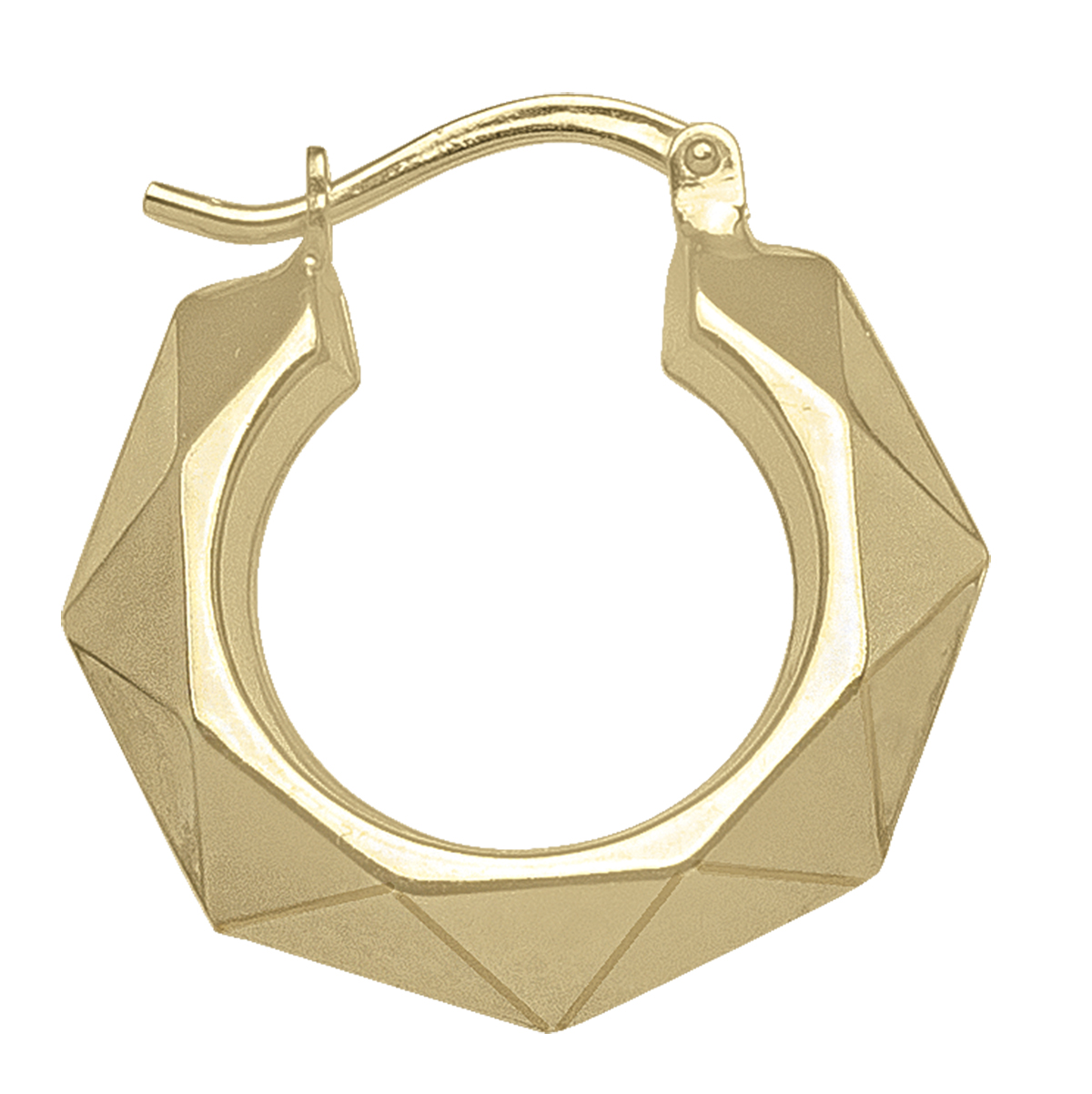 Yellow Gold Fancy Hoop Earring
