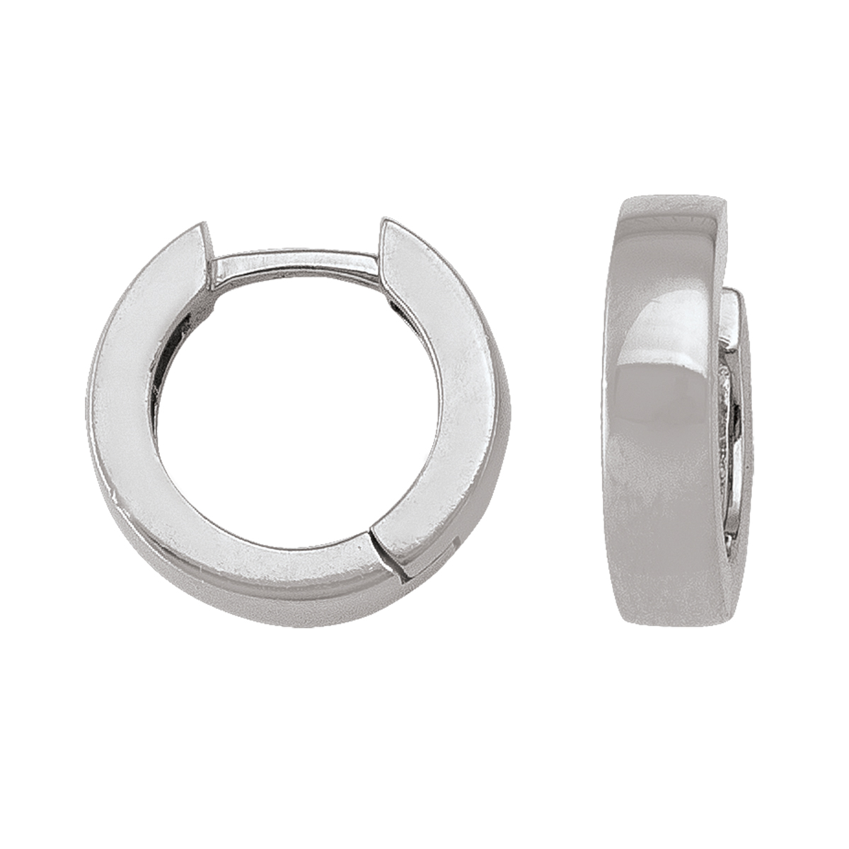 White Gold Huggie Earring - 14K