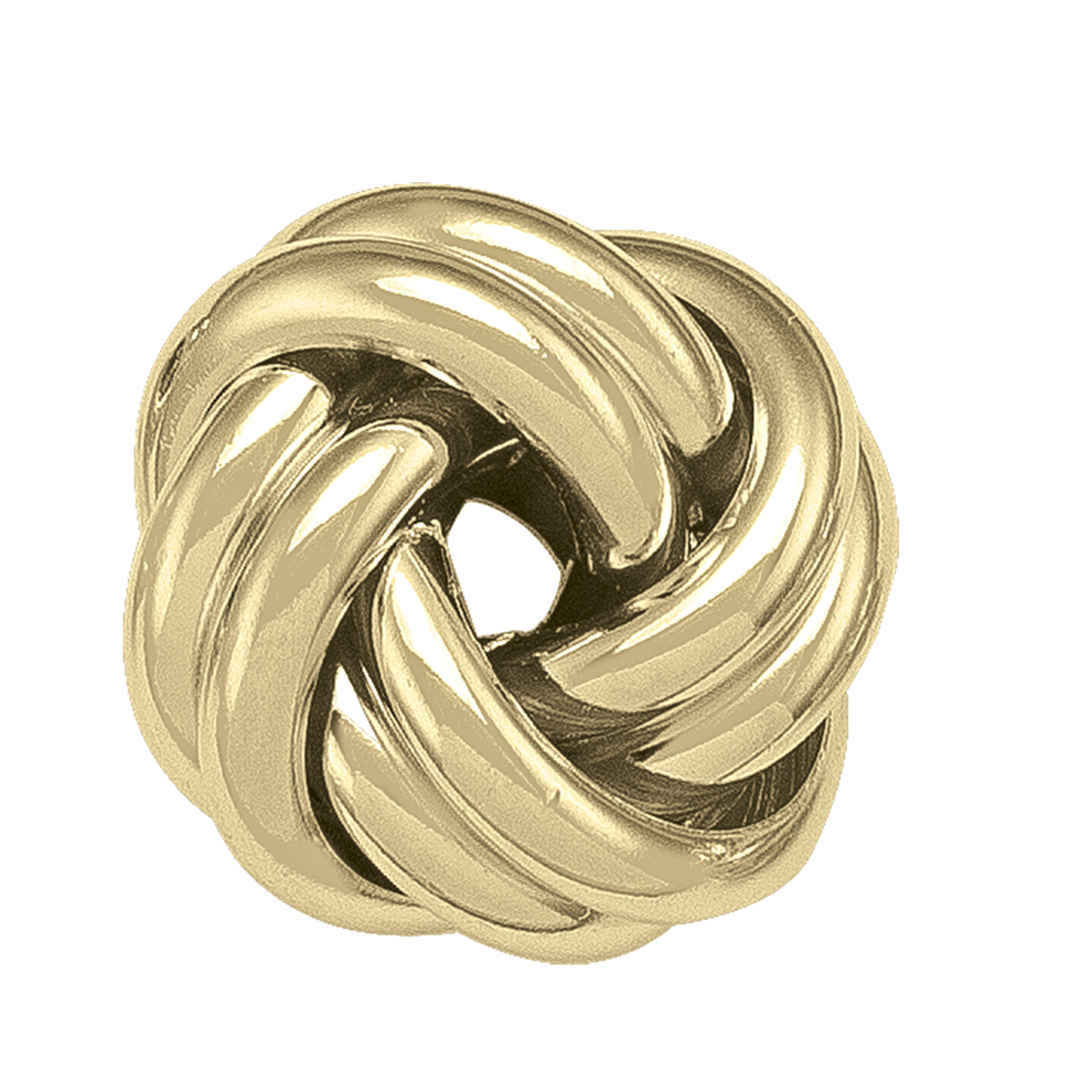 Yellow Gold Love Knot Stud Earring - 14K