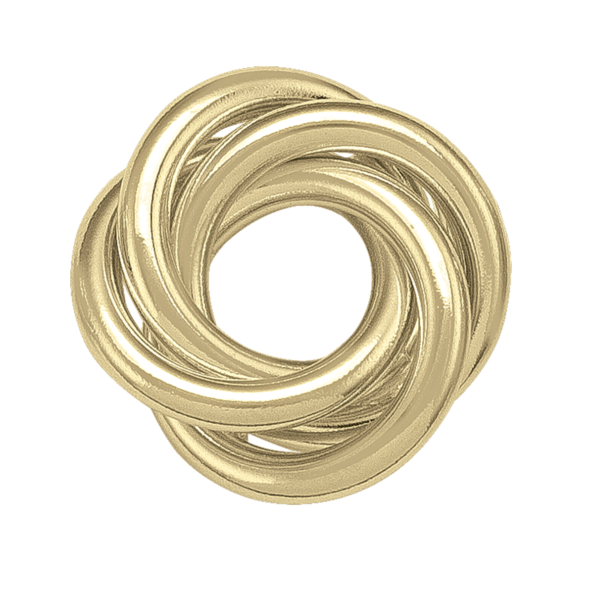 Yellow Gold Love Knot Stud Earring