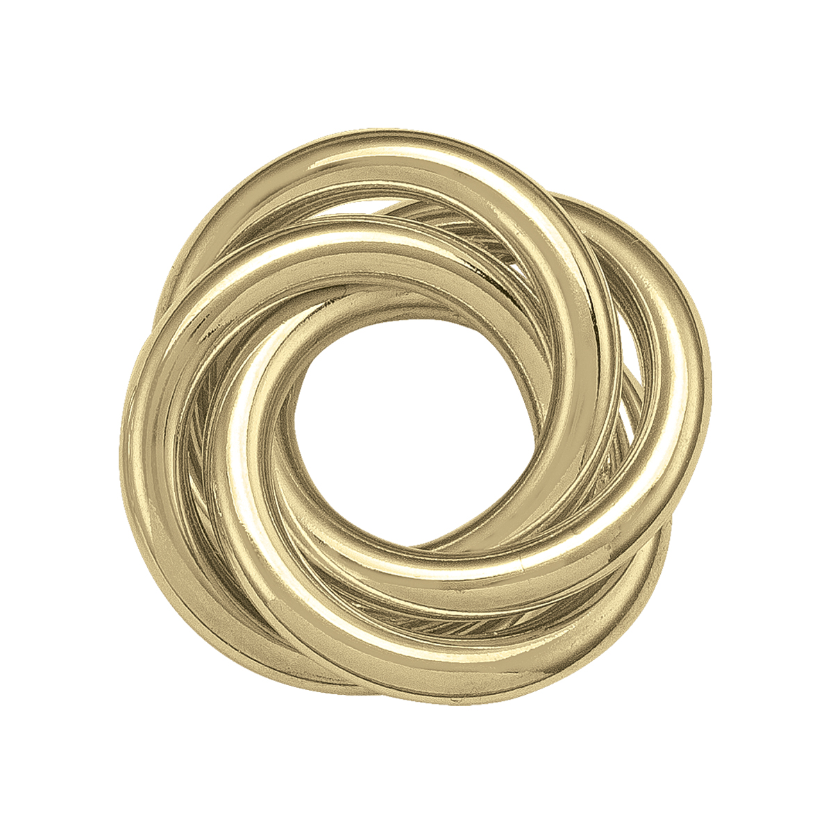 Yellow Gold Love Knot Stud Earring