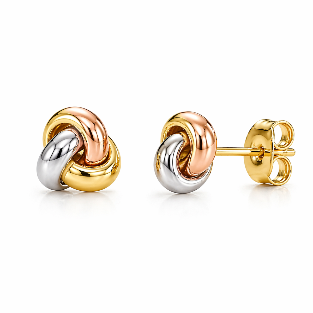 N4856 Tri Colour Love Knot Earring