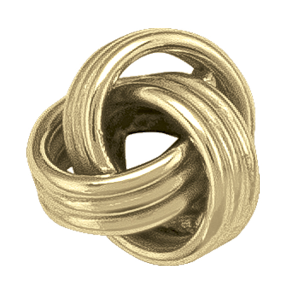 Yellow Gold Love Knot Stud Earring
