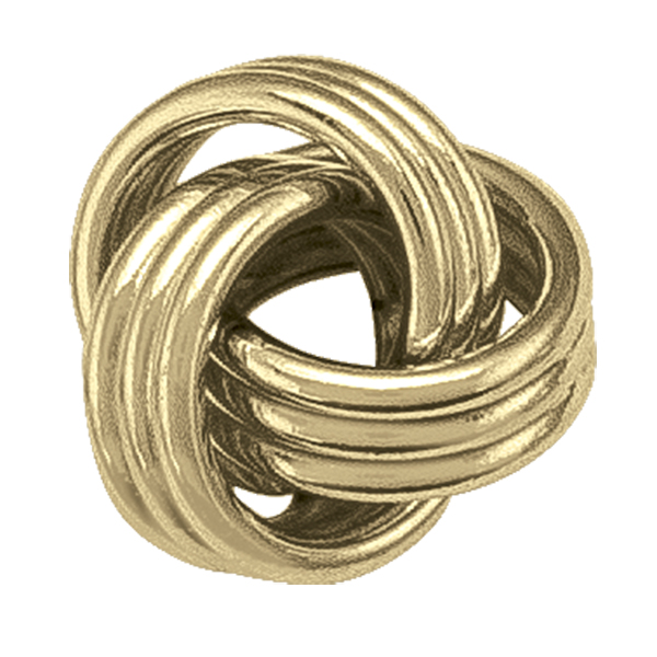 Yellow Gold Love Knot Stud Earring