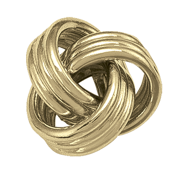 Yellow Gold Love Knot Stud Earring