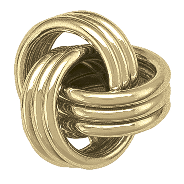 Yellow Gold Love Knot Stud Earring