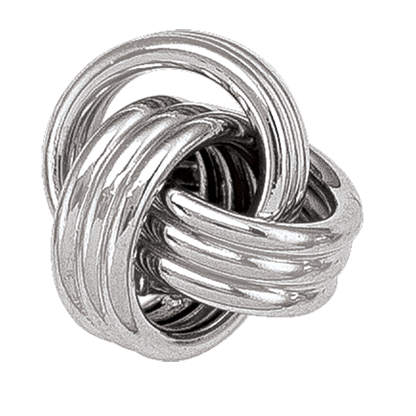White Gold Love Knot Earring