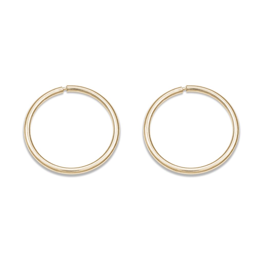Yellow Gold 1Mm Tube Sleeper Earring - 10K