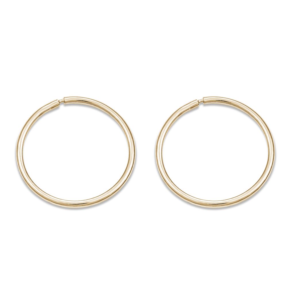 Yellow Gold 1Mm Tube Sleeper Earring - 14K