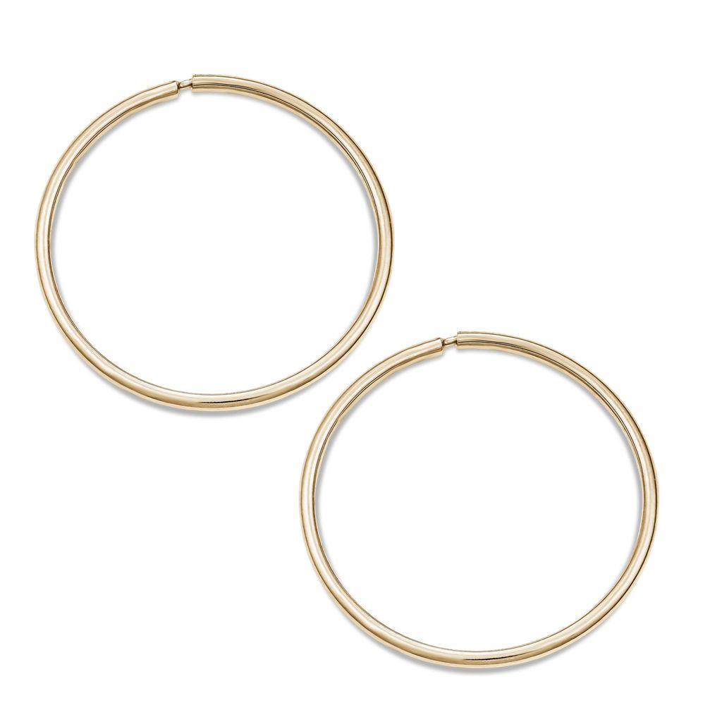 Yellow Gold 1Mm Tube Sleeper Earring - 14K