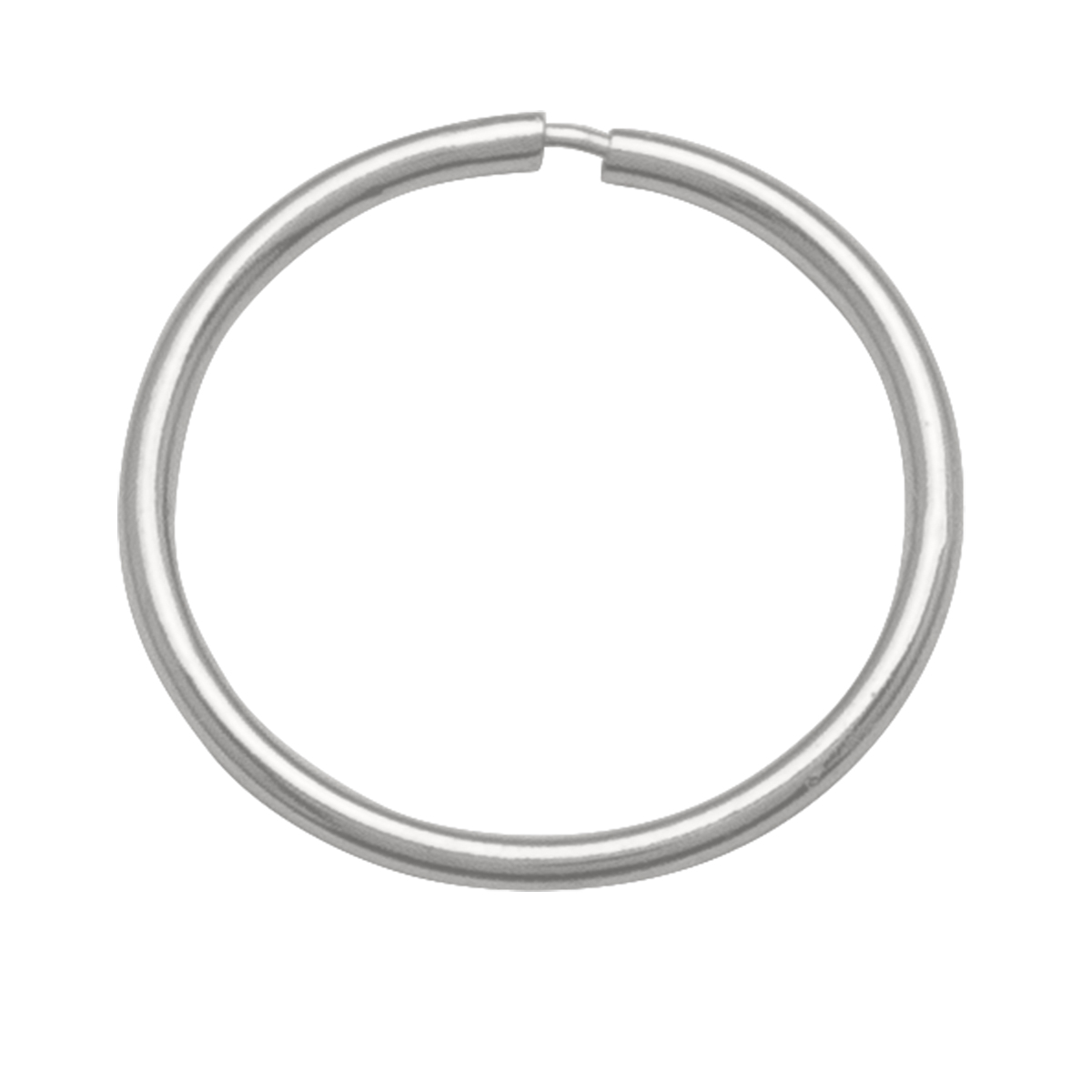White Gold 1Mm Tube Sleeper Earring - 10K