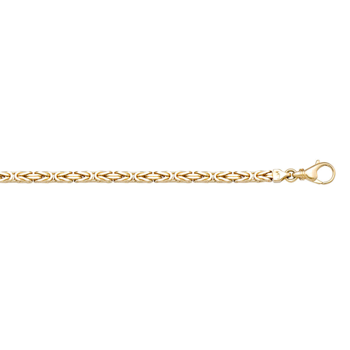 Yellow Gold Solid Byzantine Link - 14K