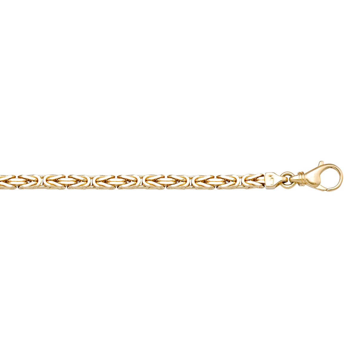 Yellow Gold Solid Byzantine Link - 14K